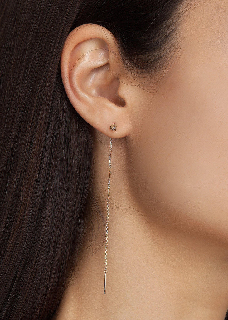 Thread Gemstone Earring